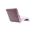 Coomoreleisure Concubine Sofa With Acrylic Feet Pink Velvet