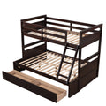 Twin Over Full Bunk Bed With Storage Espresso Old Sku :Lp000022Aap Twin Espresso Solid Wood