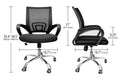 Simple Deluxe Task Office Chair Ergonomic Mesh Computer Chair With Wheels And Arms And Lumbar Support Adjustable Height Study Chair For Students Teens Men Women For Dorm Home Office,Black Black Metal