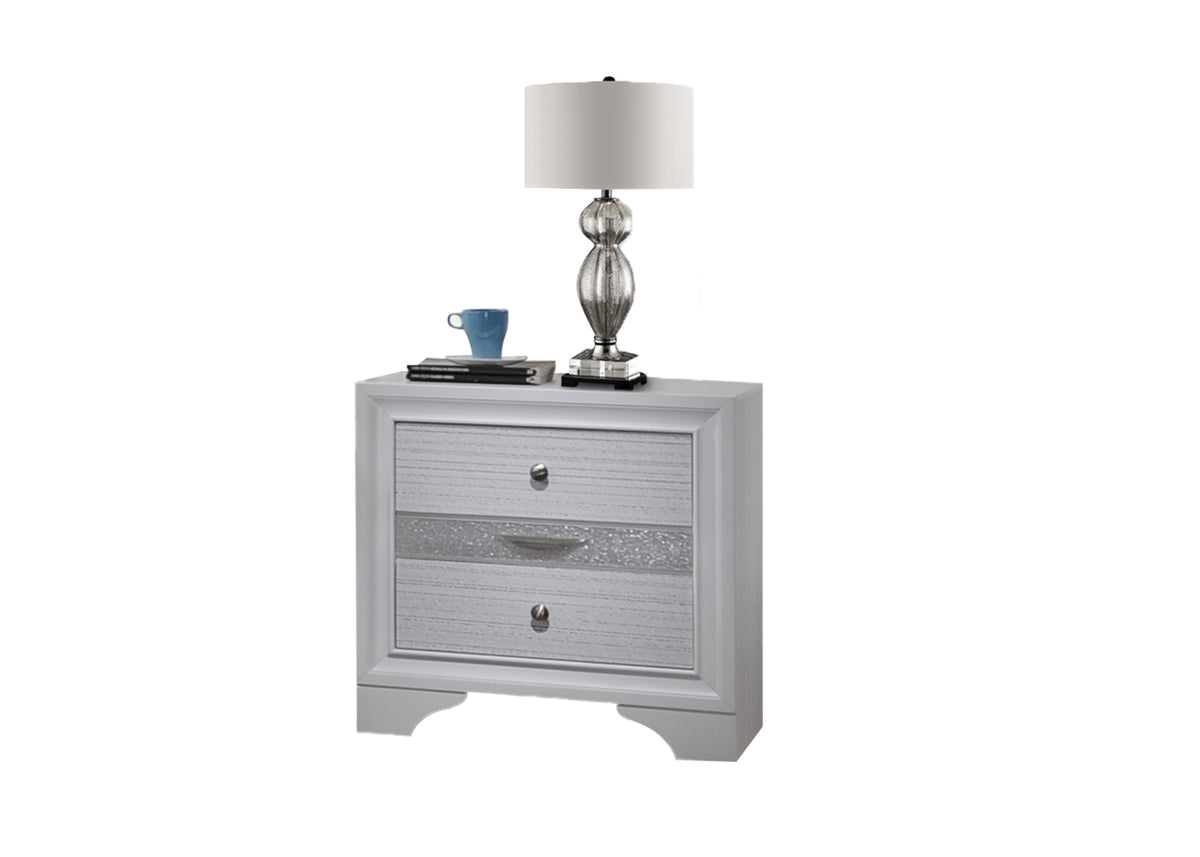 Matrix Traditional Style King 5Pc Storage Bedroom Set Made With Wood In White Box Spring Not Required King White Wood 5 Piece Set Bedroom Bed Included,Chest Included,Dresser Included,Mirror Included,Nightstand Included Traditional Solid Wood Mdf Tufted