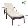 Outdoor Patio Lounge Chairs Rattan Wicker Patio Chaise Lounges Chair Brown Brown Metal
