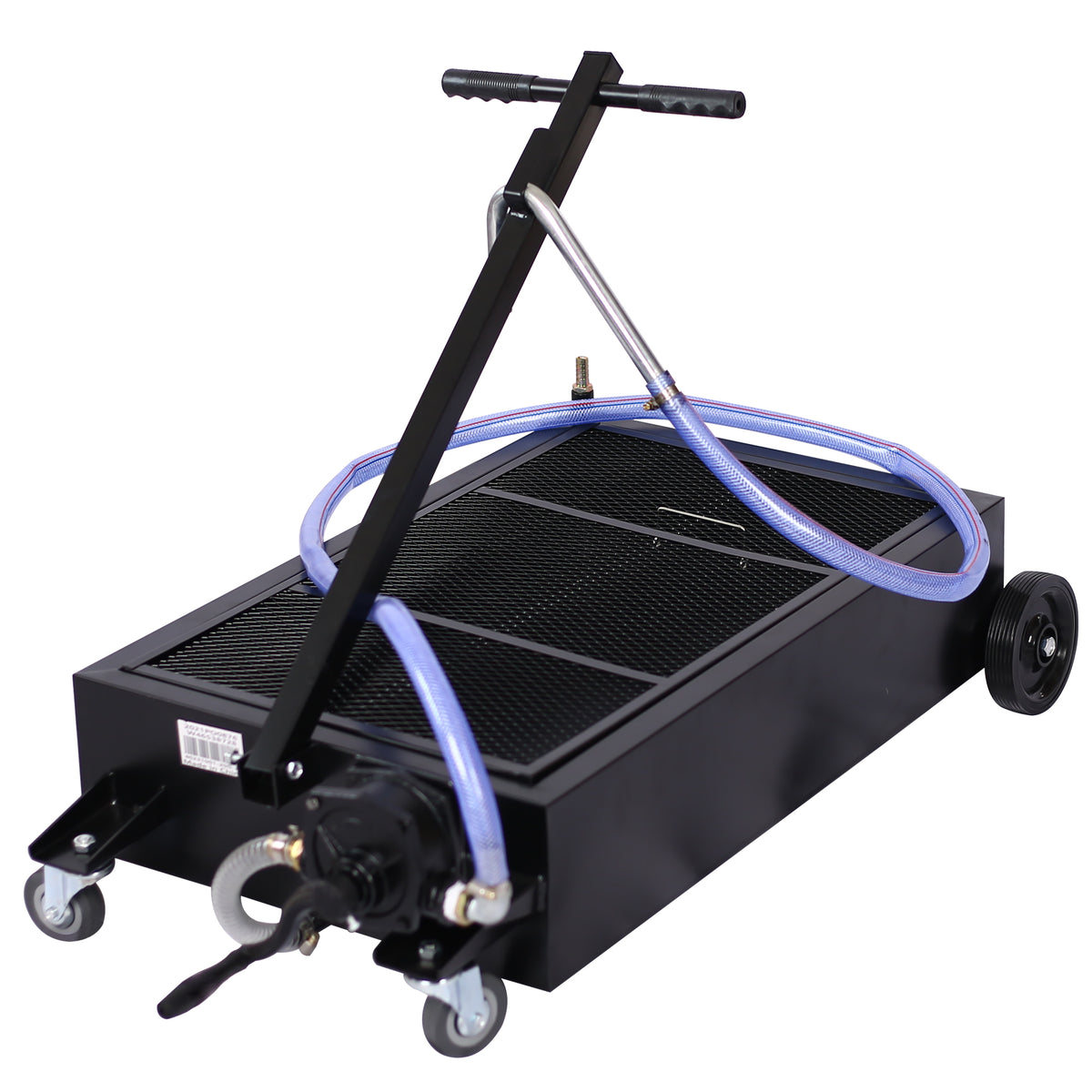 20 Gallon Low Profile Oil Drain With Pump Black Metal
