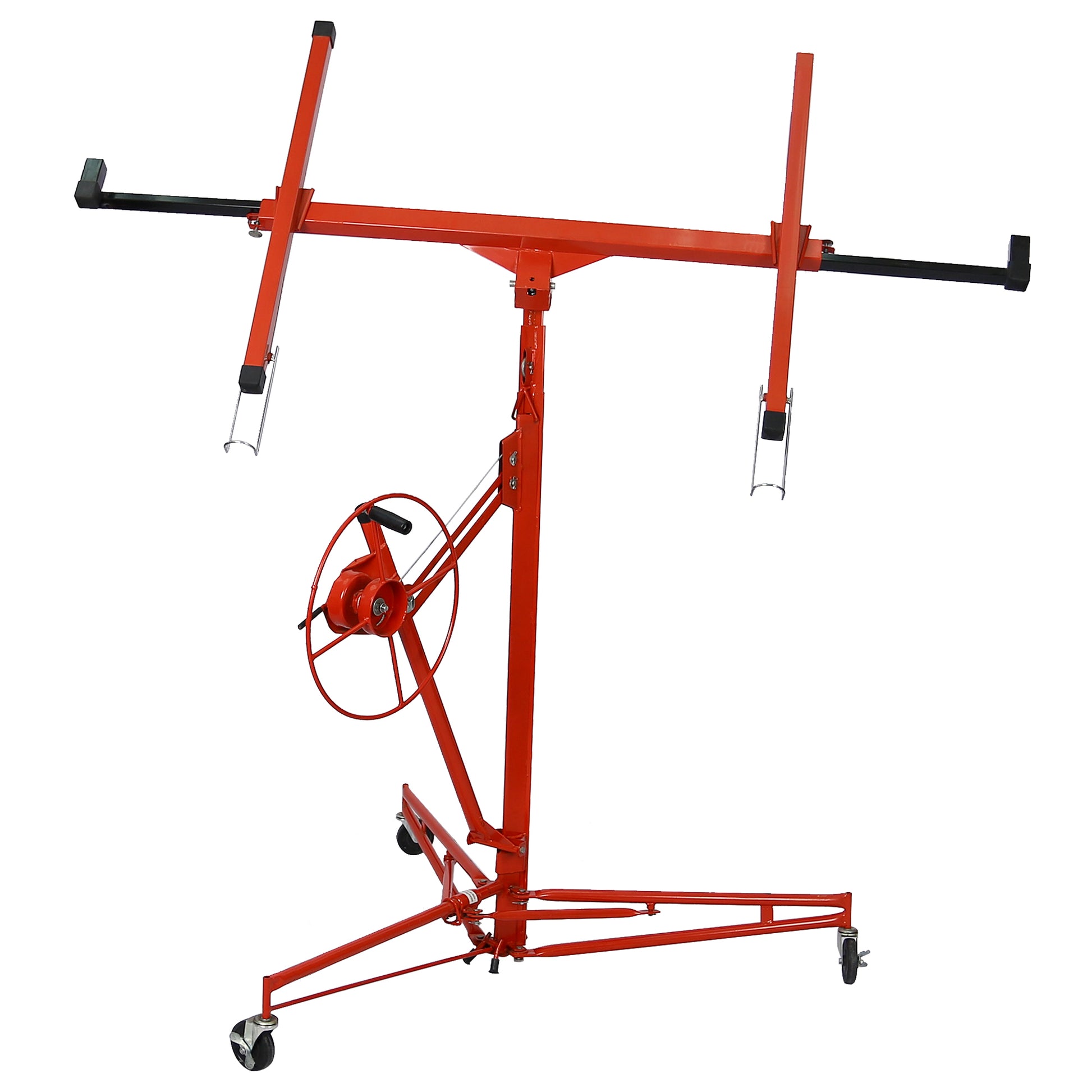 Drywall Lift Panel 13' Lift Drywall Panel Hoist Jack Lifter,Red Red Steel