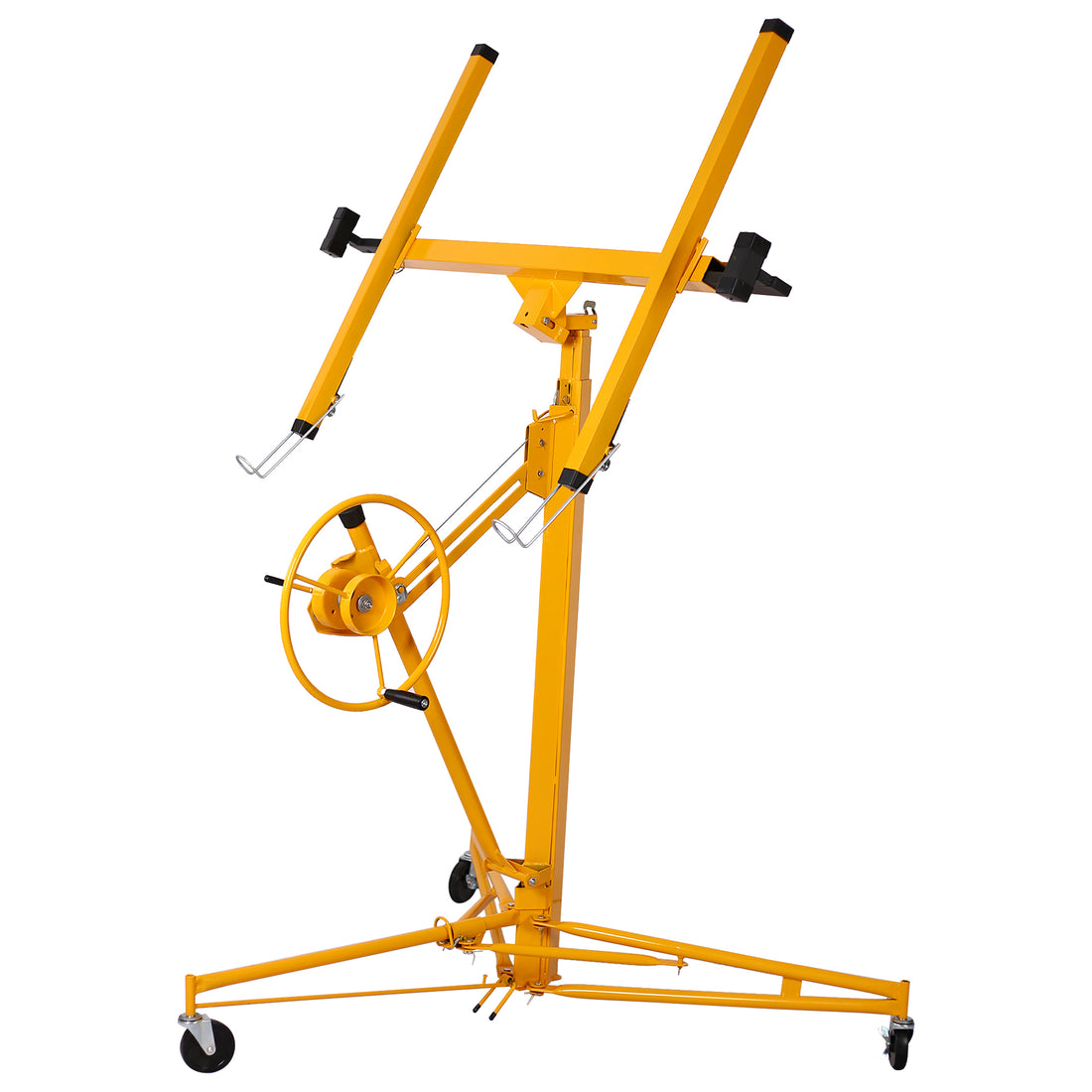 Drywall Lift Panel 11' Lift Drywall Panel Hoist Jack Lifter,Yellow Yellow Iron
