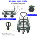Wagon Cart Garden Cart Trucks Make It Easier To Transport Firewood Green Green Metal