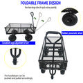 Wagon Cart Garden Cart Trucks Make It Easier To Transport Firewood Tc1840Bkg Black Metal