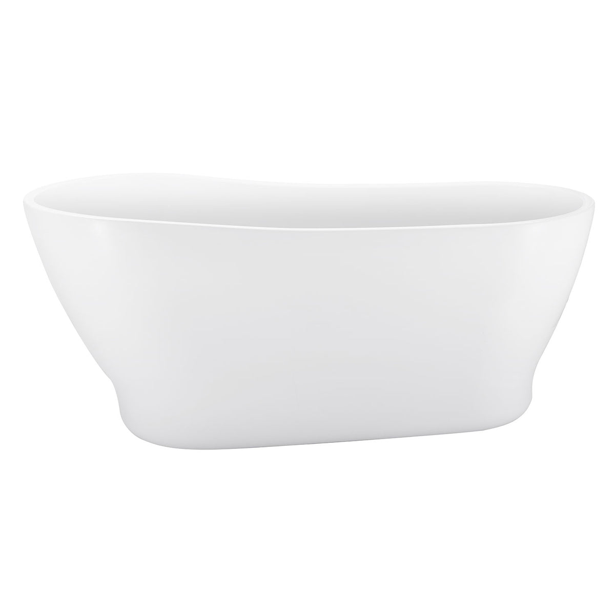 67" 100% Acrylic Freestanding Bathtub Contemporary Soaking Tub White Bathtub White Acrylic