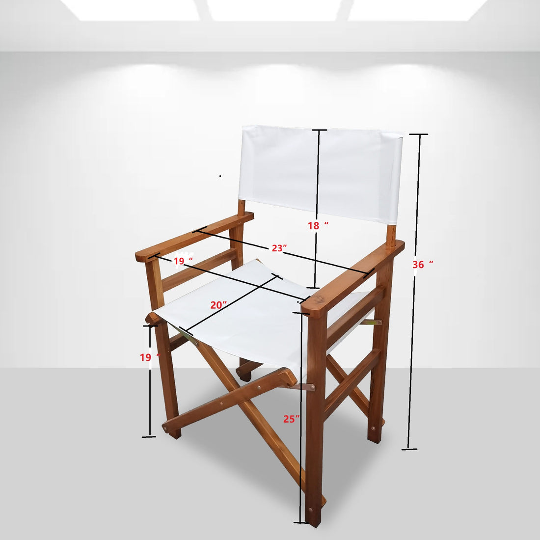 Folding Chair Wooden Director Chair Canvas Folding Chair Folding Chair 2Pcs Setpopulus Canvas Colorwhite Natural Solid Wood
