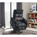 Liyasi Electric Power Lift Recliner Chair With Massage And Heat For Elderly, 3 Positions, 2 Side Pockets, Cup Holders, Usb Charge Ports, High End Quality Cloth Power Reclining Chair For Living Room. Dark Gray Foam Fabric
