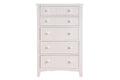 Contemporary White 1Pc Chest Of Drawers Plywood Pine Veneer Bedroom Furniture White White Bedroom Classic,Contemporary Rubberwood Plywood