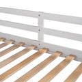 Twin Over Twin Bunk Bed With Twin Size Trundle And 3 Storage Stairs,White Old Sku :Lp000064Aak White Solid Wood