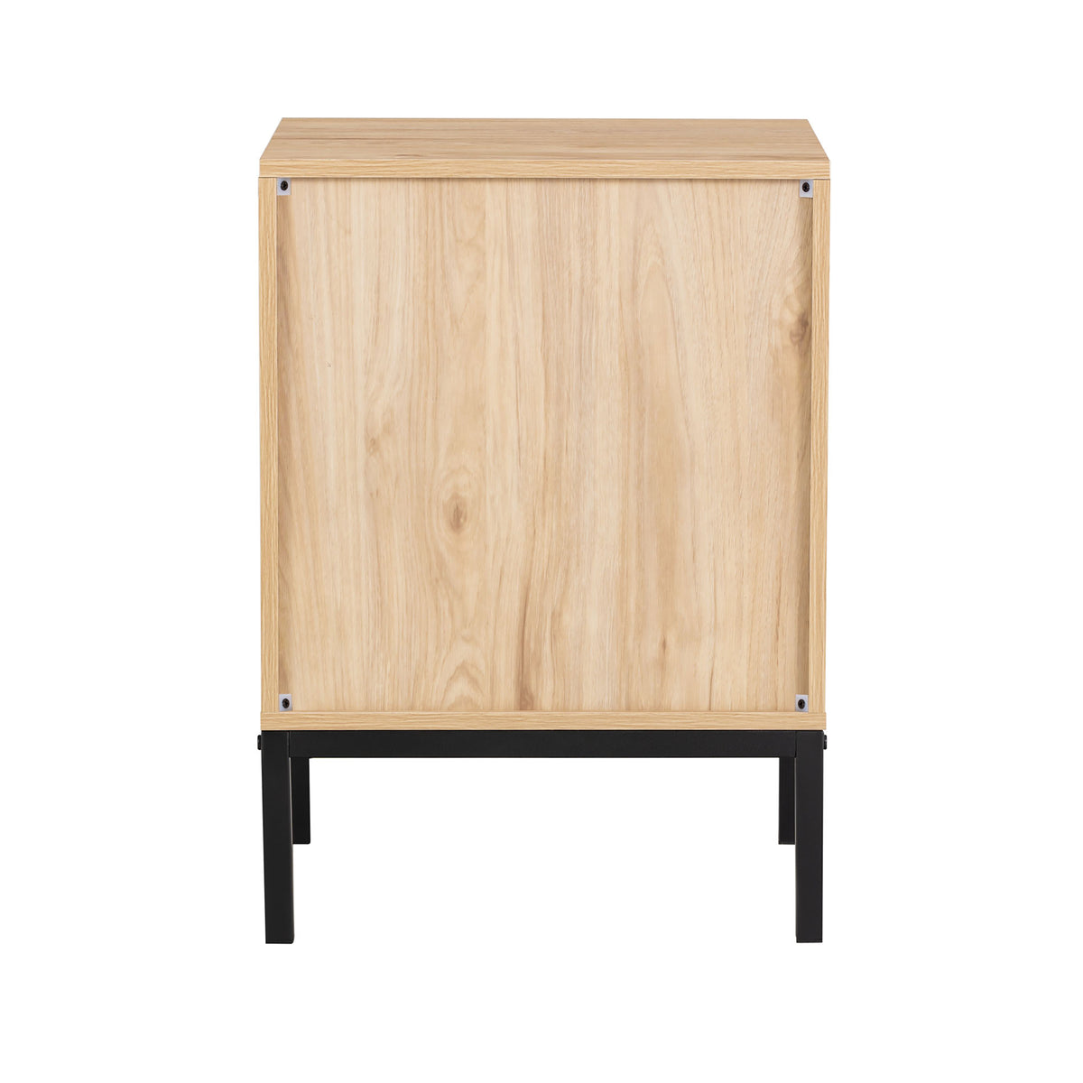 Byron C Rattan Twinset Beside Stand Nightsand Bedside Cabinet With Drawer 2Pcs Beige Yellow Mdf