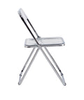 White Clear Transparent Folding Chair Office Chair Meeting Chair Dinning Chair Coffee Store Chair Set Of 2 Plastic Living Room Seat Zdy Bai 2 White Steel