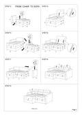 Espresso Convertible Sectional Pull Out Bed Sofa Chaise Reversible Storage Chaise Polyfiber Tufted Couch Lounge Espresso Wood Primary Living Space Tufted Back Contemporary,Modern L Shaped Pine Square Arms Plywood 4 Seat