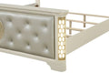 Queen 5 Pc Unique Led Bedroom Set Made With Wood In Beige Box Spring Required Queen Beige Wood 5 Piece Set Bedroom Bed Included,Chest Included,Dresser Included,Mirror Included,Nightstand Included
