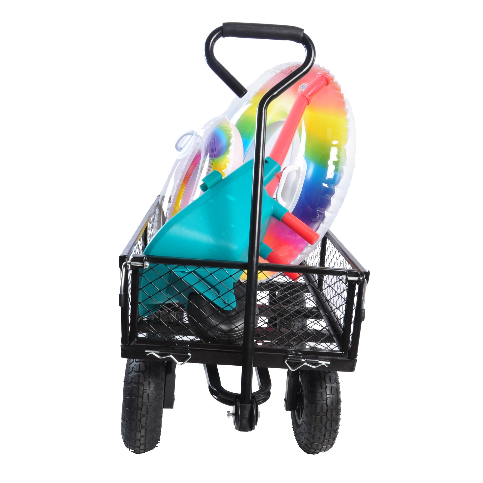 Wagon Cart Garden Cart Trucks Make It Easier To Transport Firewood Tc1840Bkg Black Metal