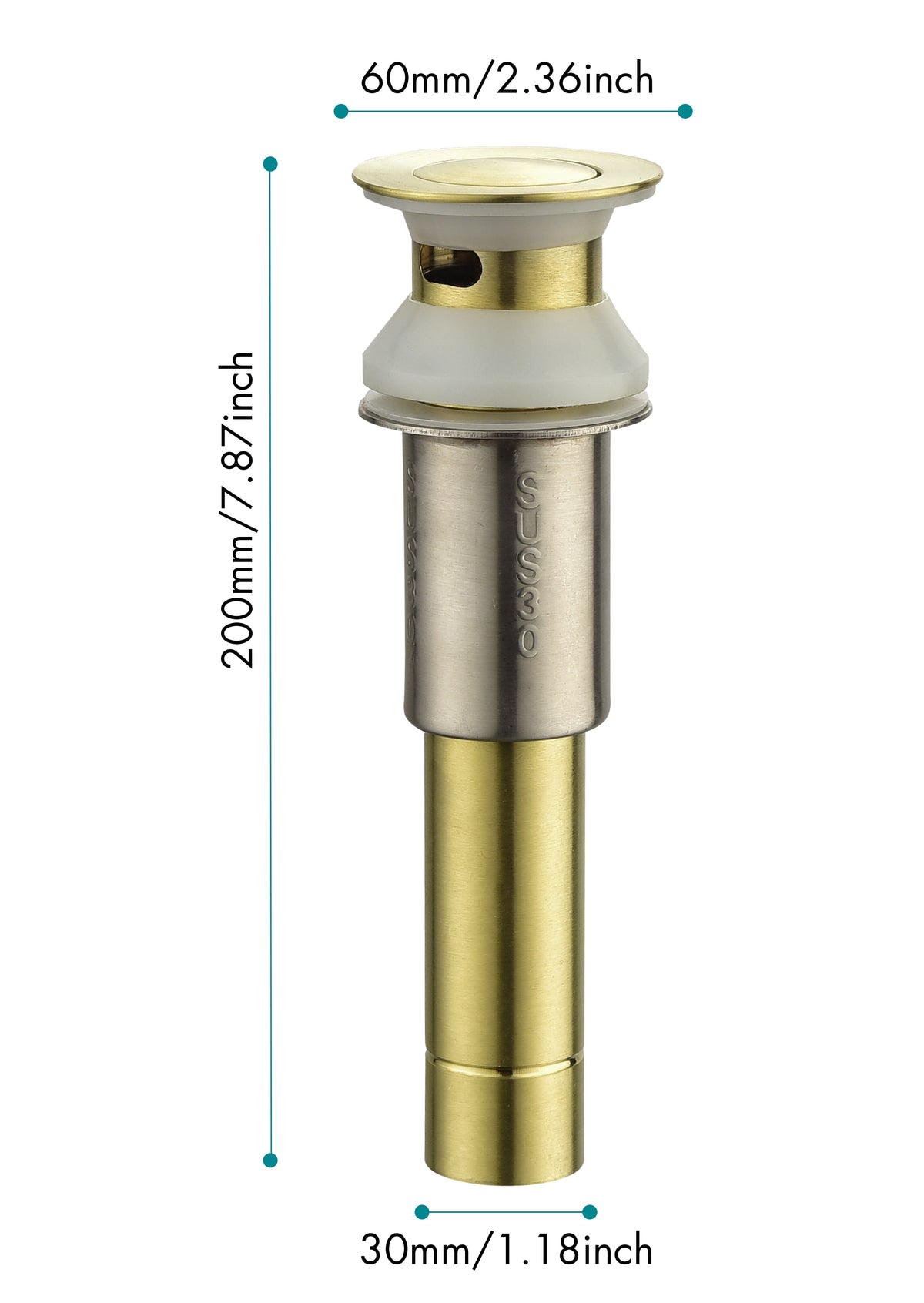 Brushed Gold 4 Inch 2 Handle Centerset Lead Free Bathroom Faucet, Swivel Spout With Copper Pop Up Drain And 2 Water Supply Lines Brushed Gold Stainless Steel