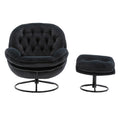 Accent Chair Tv Chair Living Room Chair With Ottoman Black Black Foam Upholstered