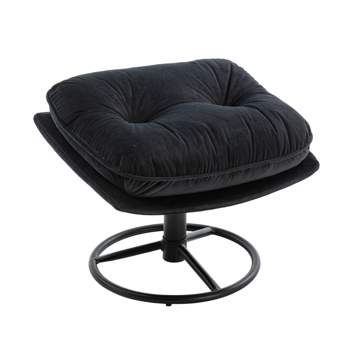 Accent Chair Tv Chair Living Room Chair With Ottoman Black Black Foam Upholstered