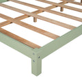 Full Size Wood Platform Bed With House Shaped Headboard Green Green Solid Wood
