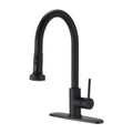 Stainless Steel Pull Down Kitchen Faucet With Sprayer Matte Black Matte Black Stainless Steel