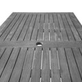 Renaissance Outdoor Patio Hand Scraped Wood Rectangular Dining Table With Curvy Legs Teak Solid Wood