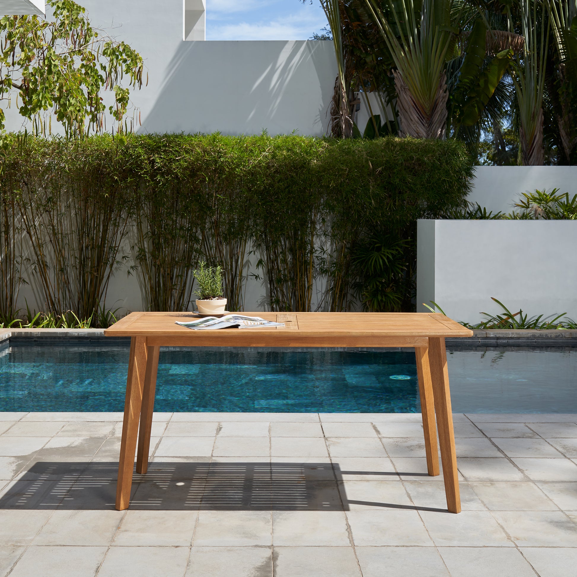 Chesapeake Wood Dining Table Teak Solid Wood