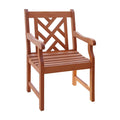 Malibu Outdoor Garden Armchair Brown Solid Wood
