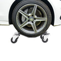Car Dolly, Heavy Duty Wheel Dolly,4 Tire Wheel Dolly Car Stakes 6000Lbs Capacity Gray Metal