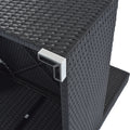 8 Pieces Outdoor Patio Furniture Sets, Garden Conversation Wicker Sofa Set, Single Sofa Combinable, Gray Cushions Black Wicker Yes Gray Wicker