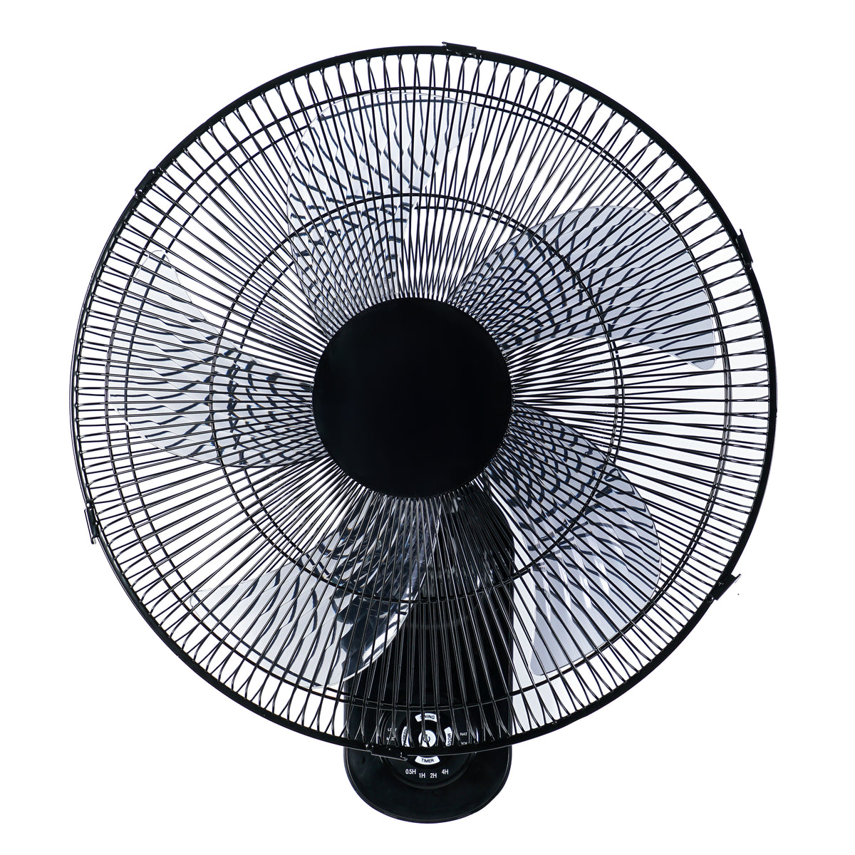 Simple Deluxe 18 Blade Wall Mount Fan, 5 Blades Adjustable 3 Speed Wall Mount Fan For Indoor, Home, Office And College Dorm Use, 90 Degree Horizontal Oscillating, 4 Hours Timer, Black, 1 Pack Black