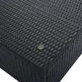 8 Pieces Outdoor Patio Furniture Sets, Garden Conversation Wicker Sofa Set, Single Sofa Combinable, Gray Cushions Black Wicker Yes Gray Wicker