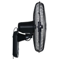 Simple Deluxe 18 Blade Wall Mount Fan, 5 Blades Adjustable 3 Speed Wall Mount Fan For Indoor, Home, Office And College Dorm Use, 90 Degree Horizontal Oscillating, 4 Hours Timer, Black, 1 Pack Black