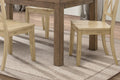 Casual Buttermilk Finish Side Chairs Set Of 2 Pine Veneer Transitional Double X Back Design Dining Room Furniture Natural Dining Room Transitional Side Chair Wood