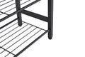 Dn 3 & 4 Tier Metal Shoe Rack, Modern Multifunctional Shoe Storage Shelf With Mdf Top Board, 1 Pc Per Carton, 2Pc 2Ctn Brown Mdf