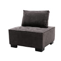 Coolmore Modern Upholstered Chair Leisure Sofa Lazy Sofa Plastic Legs And Pillow Removable Armless Accent Chair For Living Room,Bedroom,Office Grey Linen Grey Foam Linen
