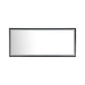 88 In. W X 38 In. H Super Bright Led Bathroom Mirror With Lights, Metal Frame Mirror Wall Mounted Lighted Vanity Mirrors For Wall, Anti Fog Dimmable Led Mirror For Makeup, Horizontal Verti Matte Black Aluminium