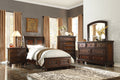 Transitional Bedroom 1Pc Chest Of Five Drawers Bun Feet Brown Cherry Finish Birch Veneer Home Furniture Brown Mix Wood