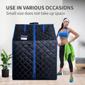 Sojourner Portable Sauna For Home Steam Sauna Tent, Personal Sauna Sauna Heater, Tent, Chair, Remote Included For Home Sauna Enjoy Your Own Personal Spa Black Cotton Cotton
