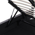 Full Size Upholstered Platform Bed With A Hydraulic Storage System Gray Gray Upholstered