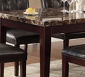 Espresso Finish Casual 1Pc Dining Table Faux Marble Top Transitional Dining Room Furniture Espresso Dining Room Transitional Wood