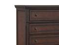 Transitional Bedroom 1Pc Chest Of Five Drawers Bun Feet Brown Cherry Finish Birch Veneer Home Furniture Brown Mix Wood