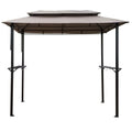 8X4Ft Grill Gazebo,Metal Gazebo With Soft Top Canopy And Steel Frame With Hook And Bar Counters,Mushroom Fabric Mushroom Steel