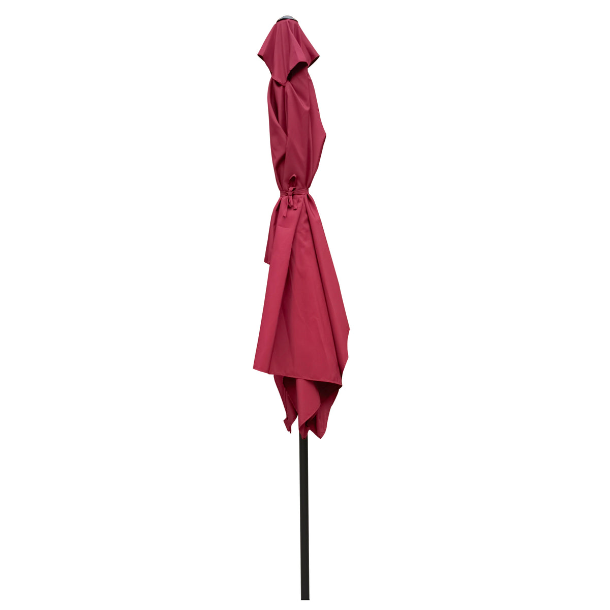6 X 9Ft Patio Umbrella Outdoor Waterproof Umbrella With Crank And Push Button Tilt Without Flap For Garden Backyard Pool Swimming Pool Market Burgundy Steel