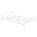 Twin Over Full Metal Bunk Bed With Desk, Ladder And Quality Slats For Bedroom, Metallic White Old Sku :Lp000092Aak White Metal