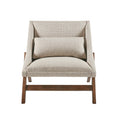 Accent Chair Brown Polyester
