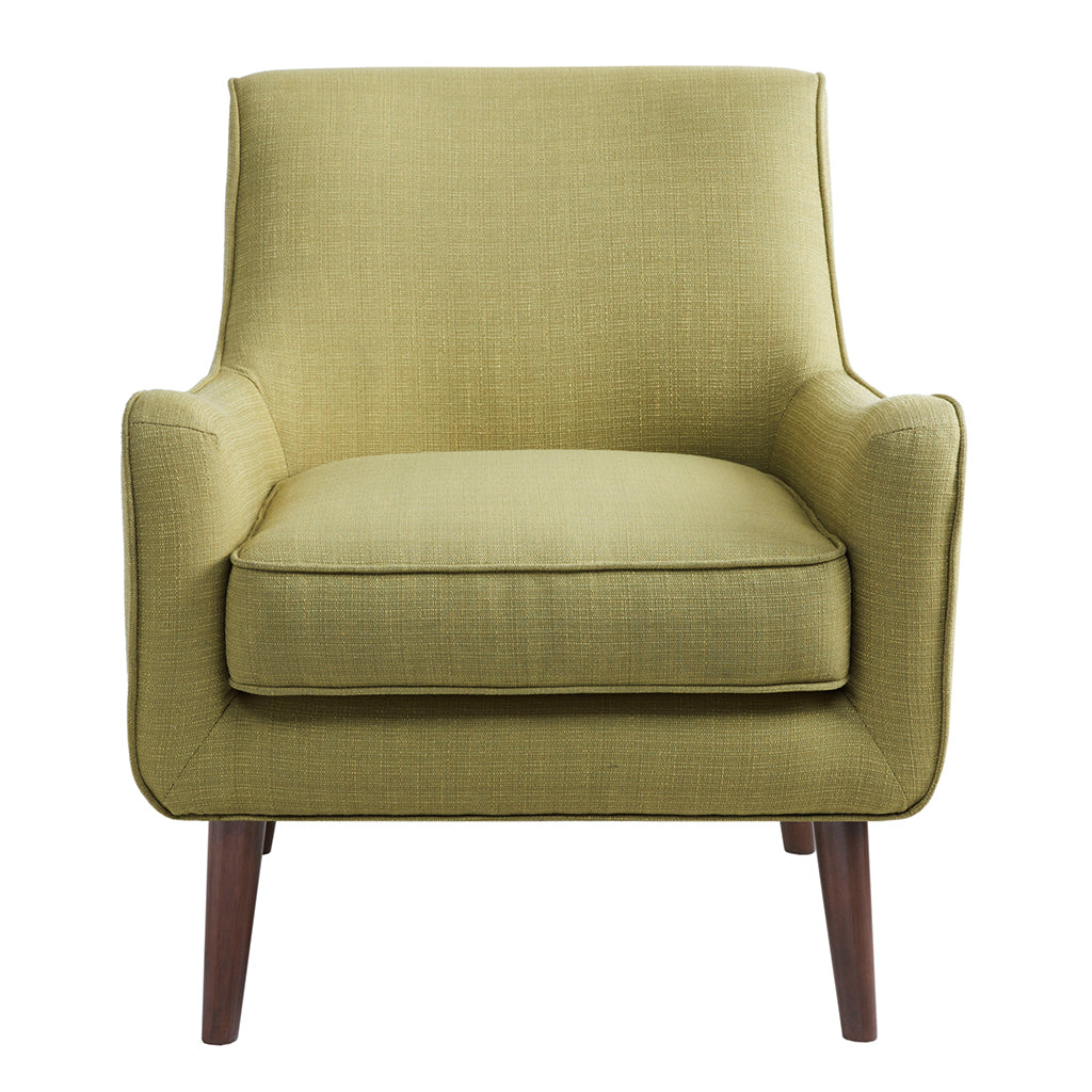 Mid Century Accent Chair Green Polyester