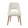 Dining Side Chair Set Of 2 Cream Polyester