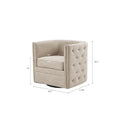 Capstone Swivel Chair Cream Solid Wood