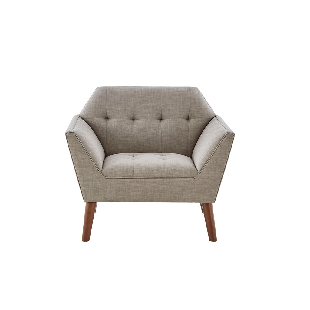 Lounge Chair Light Grey Polyester